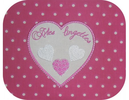 Instant download machine embroidery design ith hearts  cleansing discs