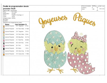 Instant download machine embroidery easter girl chick  to customize