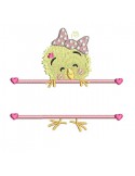 Instant download machine embroidery easter girl chick  to customize