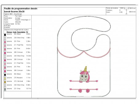 Instant downloads machine embroidery design machine  ITH  bib customizable snail girl