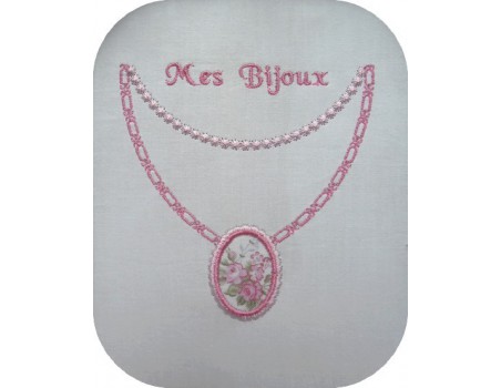 Motif de broderie collier