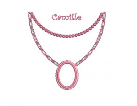 Motif de broderie collier