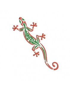 Motif de broderie gecko