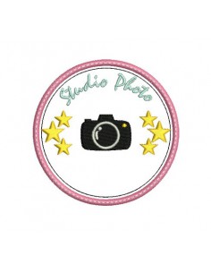 Motif de broderie appareil photo