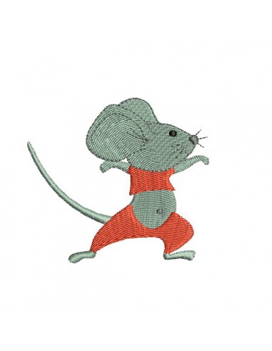 Instant download machine embroidery  teddy little mouse