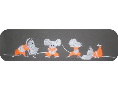 Motif de broderie machine souris  yoga 1