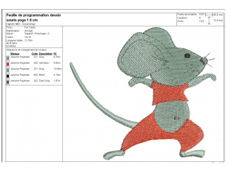 Instant download machine embroidery  teddy little mouse