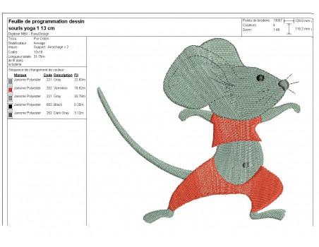 Instant download machine embroidery  teddy little mouse