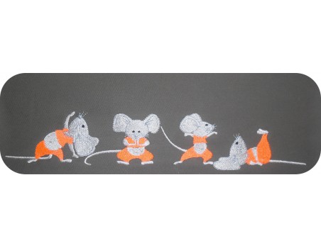 Motif de broderie machine souris  yoga 4