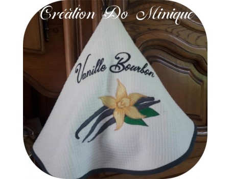 Motif de broderie machine vanille Bourbon