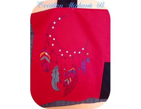 Motif de broderie machine lune attrape rêves