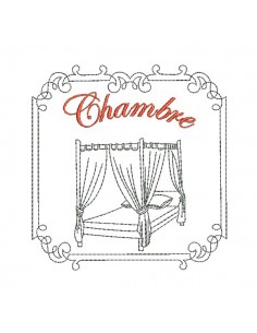 Motif de broderie machine chambre