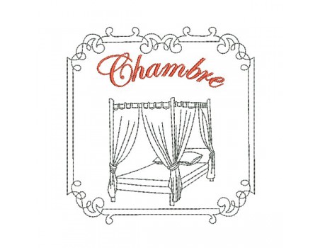 Motif de broderie machine chambre