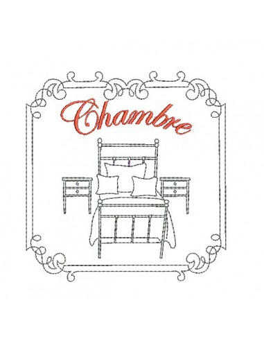 Instant download machine embroidery design canopy bed