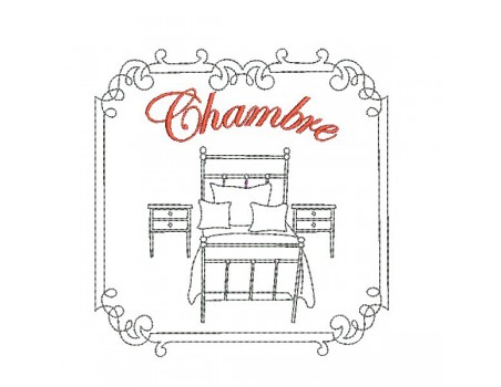 Instant download machine embroidery design canopy bed