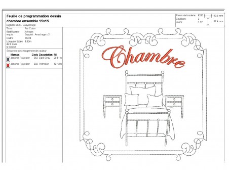 Instant download machine embroidery design canopy bed