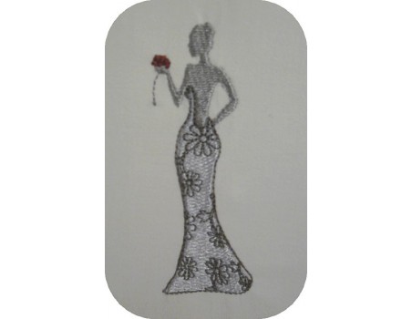 Motif de broderie silhouette femme n°8