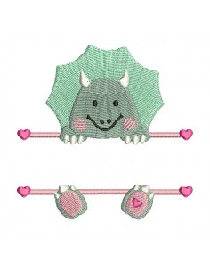 Instant download machine embroidery rabbit to customize for girl