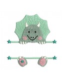 Instant download machine embroidery dinosaurus to customize for boy