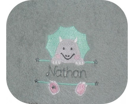 Instant download machine embroidery dinosaurus to customize for girl