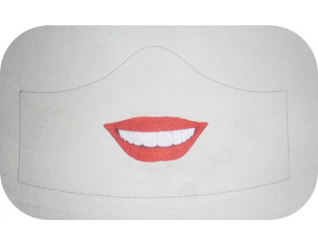 Instant download machine embroidery design teeth for  protection's mask men