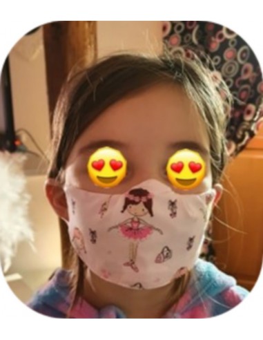 Motif de broderie machine  masque de protection enfant 3 à 6 ans ITH