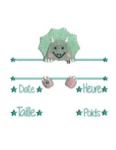 instant download machine embroidery design customizable birth journal boy rabbit