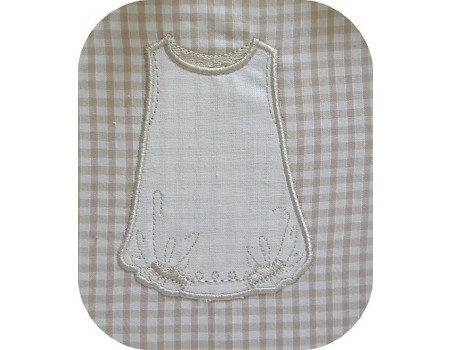 Motif de broderie appliqué barboteuse