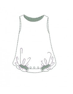 Motif de broderie barboteuse redwork