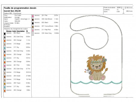 Instant downloads machine embroidery design machine  ITH  bib Sloth