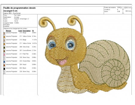 instant download machine embroidery design customizable snail boy