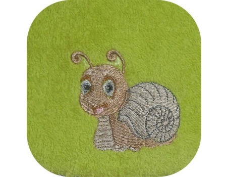 instant download machine embroidery design customizable snail boy