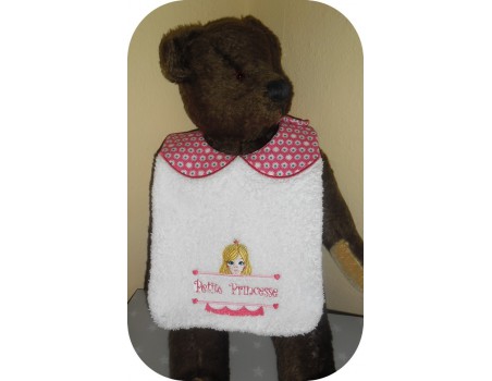 Instant downloads machine embroidery design machine  ITH  bib  girl Penguin