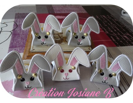 Motif de broderie machine corbeille  lapin  ITH