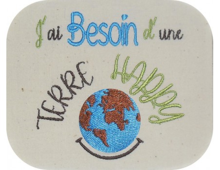 Instant download machine embroidery world map globe