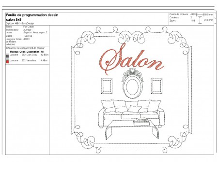 Instant download machine embroidery design office