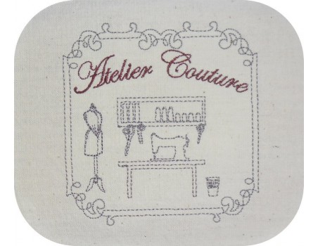 Instant download machine embroidery design living room