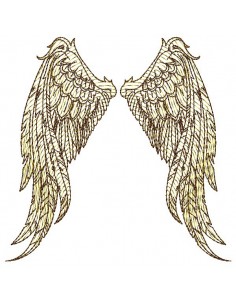 Motif de broderie machine  ailes d'ange
