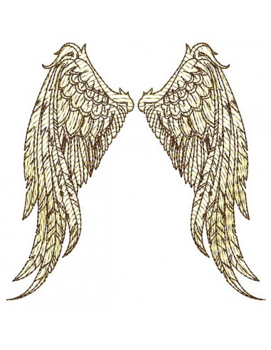 Instant download machine embroidery design angel wings