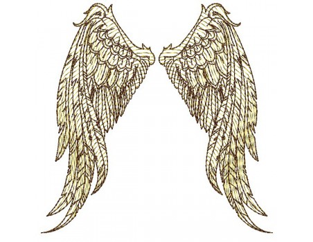 Instant download machine embroidery design angel wings