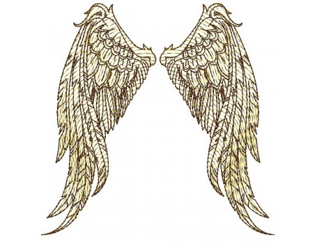 Motif de broderie machine  ailes d'ange