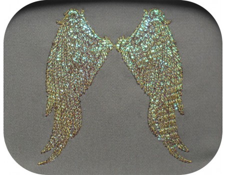 Motif de broderie machine  ailes d'ange