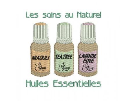 Motif de broderie Huiles Essentielles