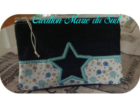 Motif de broderie machine ITH trousse étoile