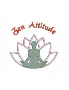 Motif de broderie fleur de lotus