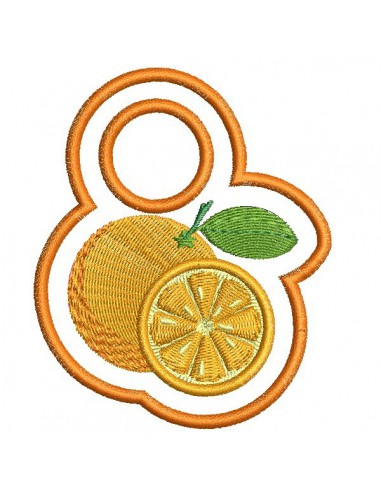 Instant download machine embroidery design  lemon Towel Topper