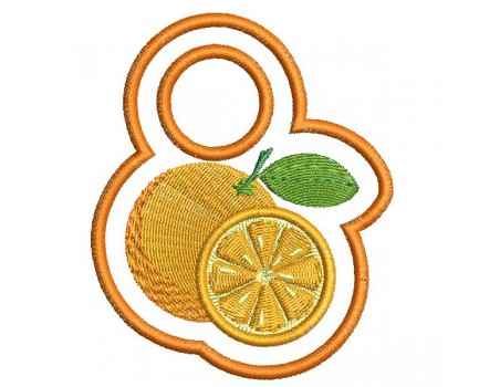 Instant download machine embroidery design  lemon Towel Topper