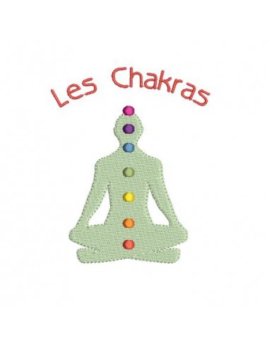 Motif de broderie les chakras