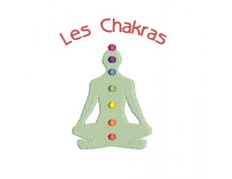 Motif de broderie les chakras