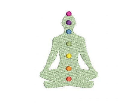 Motif de broderie les chakras